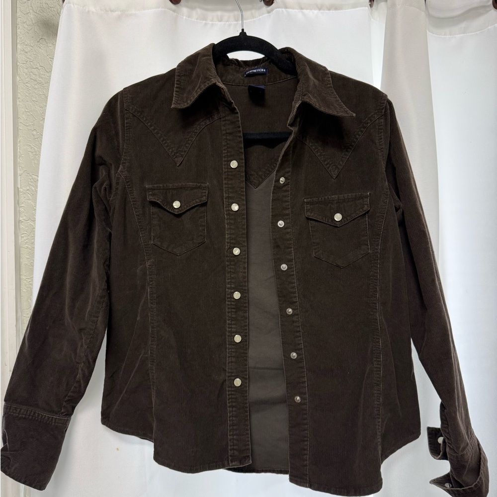 Brown Corduroy GAP Long Sleeve Button Up Blouse/ Jecket